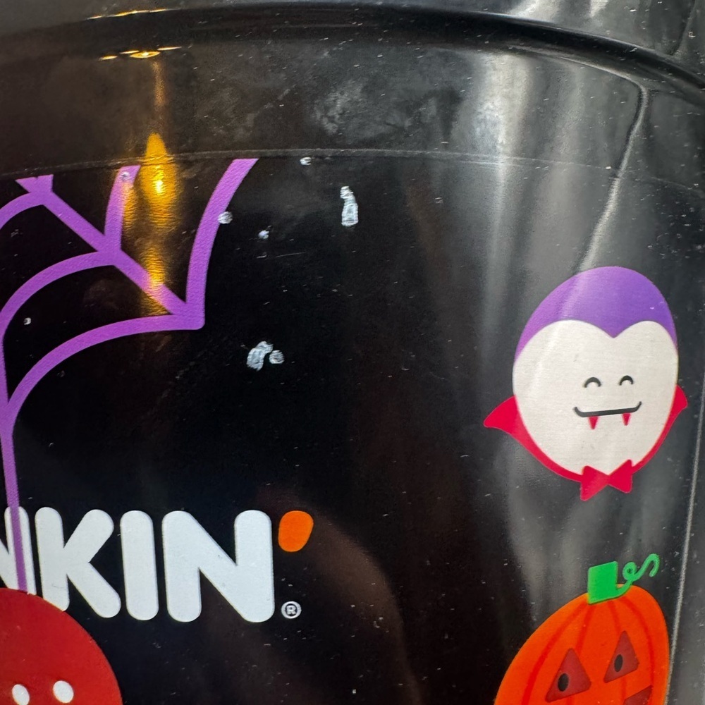 Dunkin Donuts Black Halloween Munchkin Bucket 2025 No Lid / Preowned - Picture 6 of 11
